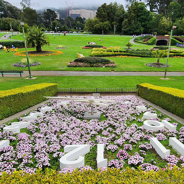 Hillside Floral Clock Landmark for Civic Parks, Botanic Gardens & Public Facilities