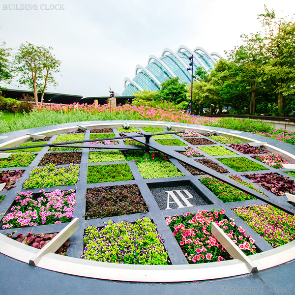 Floral Clock Installation for Public Gardens: Outdoor Timekeeping Landmark with Seasonal Planting